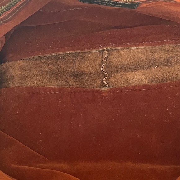 Vintage Hala Shoulder Bag Lightweight Flap Fold Over Dark Brown Gold Hardware - Picture 11 of 14